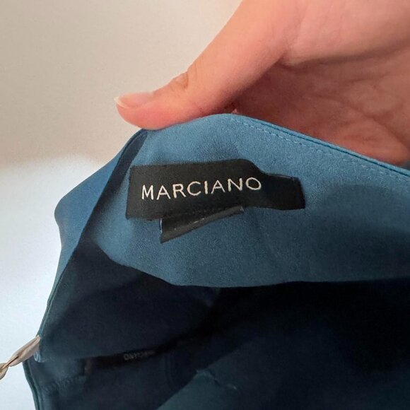 Marciano Floral Satin Slip Dress – Blue & Pink - Picture 3 of 3